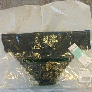 Black laser cut lace undies.